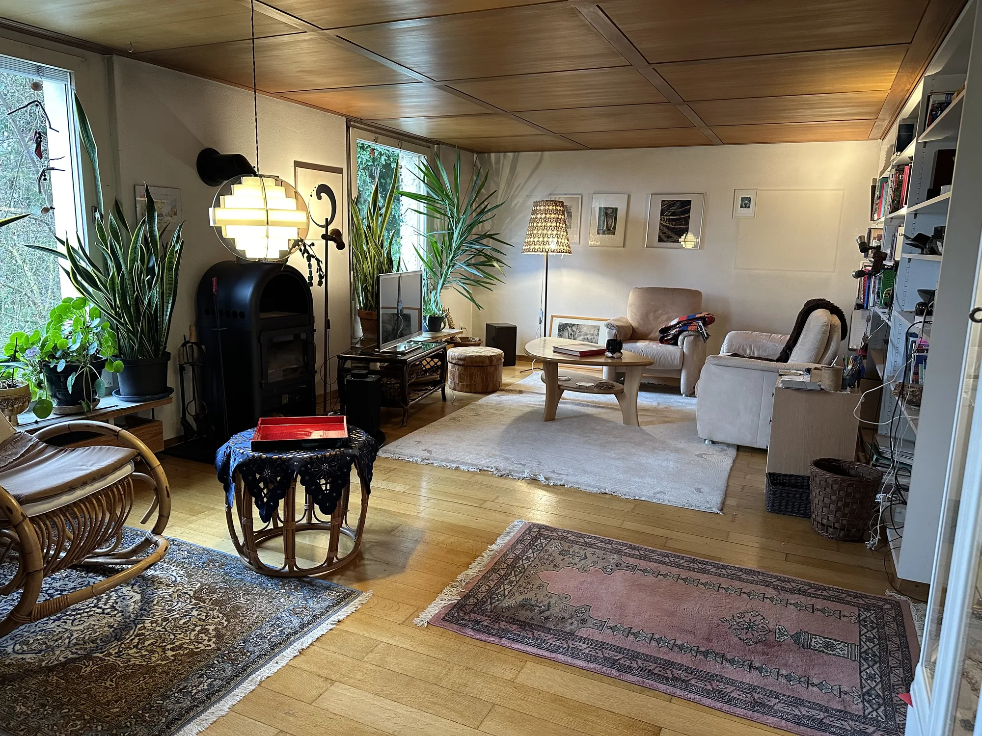 Wohnzimmer mit Schwedenofen